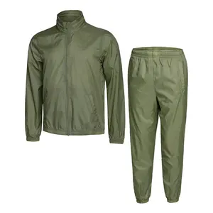 Özel nakış logosu Polyester rüzgarlık eşofman erkekler ceket ve pantolon setleri spor koşu eğitim takım elbise erkekler için