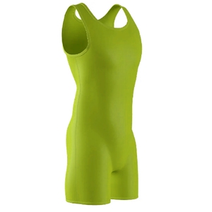 Combinaison de lutte personnalisée imprimée par sublimation, respirante, sans bretelles, en polyester et élasthanne, pour homme, avec logo et fermeture à pression - Product Image 1