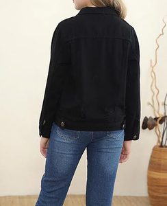 เสื้อผ้าเด็กที่มีคุณภาพสูงแจ็กเก็ตยีนส์แขนยาวสำหรับเด็กเสื้อผ้าเด็กกางเกงยีนส์กระดุมไม้สำหรับเด็ก - Product Image 3