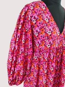 Vestido Casual Largo de Verano para Mujer, Estilo Bohemio Americano y Europeo, con Mangas Abullonadas y Estampado Floral, 100% Poliéster - Product Image 2