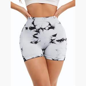 Shorts de sport pour femmes en gros personnalisés, taille haute, contrôle du ventre, compression respirante, séchage rapide, shorts de fitness, sublimation - Product Image 1