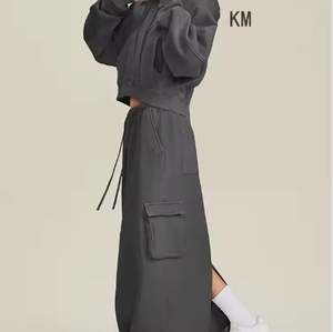 Logo personnalisé de haute qualité couleur unie unie 100% coton coupe ample femme décontracté course 2 pièces ensemble en gros unisexe - Product Image 2