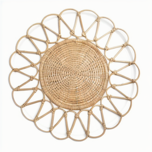 Artisanat 100% napperon en rotin écologique décoration de table de couleur naturelle faite à la main au Vietnam - Product Image 2