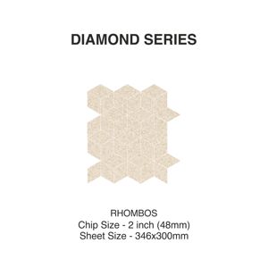 Azulejo de mosaico de porcelana de diamante de rombo de gama alta de 48mm resistente al agua para uso en suelo de pared interior y exterior Villas hoteles elevación - Product Image 2