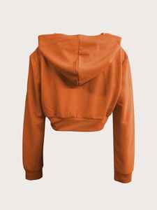 เสื้อสเวตเตอร์แบบสวมหัวสำหรับผู้หญิงเสื้อครอปโอเวอร์ไซส์สำหรับใส่ออกกำลังกาย - Product Image 3