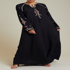 Abaya de manga larga para fiestas, suministro exclusivo de cuentas clásicas y decoración de cristal, caftán de Farasha de boda de lujo - Product Image 2