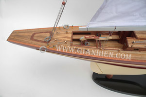 Gia Nhien Fabricant Approuvé Conception Personnalisée quantité minimale de commande Basse Nemere II Maquette Artisanale en Bois Bateau à Voile en Bois - Product Image 4