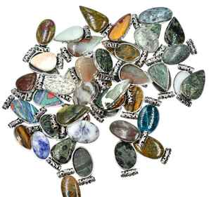 จี้อัญมณีทรงหลวมทรงหลังเบี้ยขัดเงาสูงสำหรับผู้หญิงเครื่องประดับตามสั่งขายส่งเป็นจำนวนมาก - Product Image 5