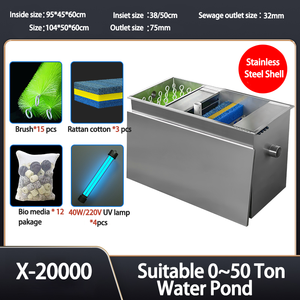 Bộ lọc ao cá <span class=keywords><strong>Koi</strong></span> Cowater 10 tấn, tích hợp đèn <span class=keywords><strong>UV</strong></span> bằng thép không gỉ và vật liệu lọc sinh học - Product Image 5