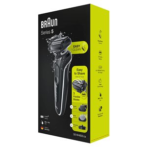 Rasoir électrique 200g à double lame rotative, étanche IPX7, mini rasoir allemand lavable pour le visage, avec têtes de rechange - Product Image 2