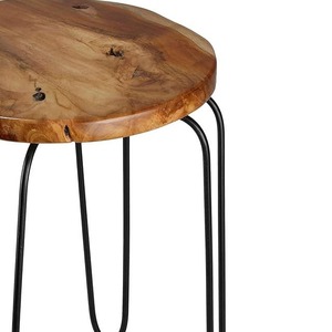 Bàn làm bằng tay hiện đại với mặt trên bằng gỗ và khung kim loại | hoàn hảo cho trang trí phòng khách và phong cách nội thất - Product Image 2