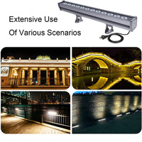 Éclairage de façade de décoration extérieure de bâtiment IP65 High Rise DMX RGB LED Linear Wall Washer Light for Architectural