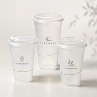 Allwin Packfactory Vente en gros de gobelets en plastique PP transparents réutilisables, incassables et empilables de 12 oz, 16 oz et 20 oz pour les bars à smoothies et les coupes d'açaï