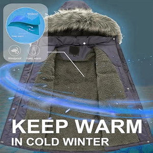 Chaqueta Parka para Mujer Diseñada para Clima Frío, Chaqueta Parka para Mujer Hecha de Tela Resistente al Viento de Alta Calidad - Product Image 6