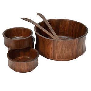 Calidad Superior diseño moderno respetuoso con el medio ambiente Acacia madera hecho a mano gran capacidad fruta ensalada servir tazón hogar Hotel - Product Image 2