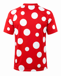 Maillot de football personnalisé à pois rouge et blanc, imprimé moderne, respirant, par sublimation, uniforme d'équipe, vente en gros OEM - Product Image 2