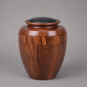 Vente en gros de dernière urne personnalisée en bois pour les funérailles mémorial crémation cendres en bois meilleur prix fournitures funéraires - Product Image 2