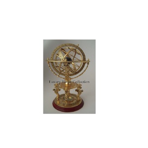 Globe de table en métal lourd pour bureau et école de table Globes de concepteur décoratifs éducatifs avec des fournitures de base de couleur or - Product Image 2