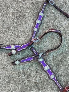 Ensemble de têtière et collier de poitrine en cuir de crocodile occidental de cheval de luxe facile à nettoyer avec doublure rembourrée pour la vente à l'exportation - Product Image 4