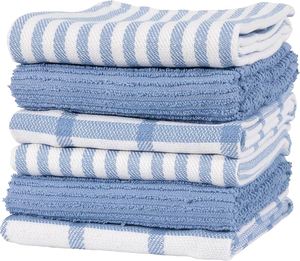 Premium Quality 100% Cotton Yarn Dyed Tea <b>Towels</b> Woven <b>Striped</b> Golf Dish Cloth with Printed Pattern Compressed for Dropshipping - Product Image 1