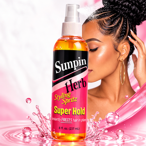 Spray Fijador de Cabello Vegano Orgánico Estilo Bronner, Fijación Media, para Peinados, Trenzas, Pelucas, Cabello Afro, Sin Residuos, Secado Rápido, Profesional, para Salón - Product Image 1
