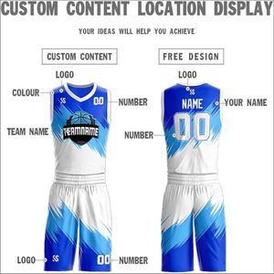 Ropa Deportiva de Baloncesto Personalizada, Nuevo Diseño, Jersey Reversible al por Mayor, Transpirable, Anti-UV, Antibacteriano, 100% Poliéster - Product Image 2
