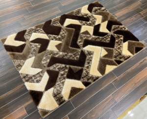 Alfombra de Pelo Largo Turca Adiva de la Mejor Calidad, Tejida a Máquina, Jacquard, de Polipropileno, Poliéster y Yute - Product Image 1