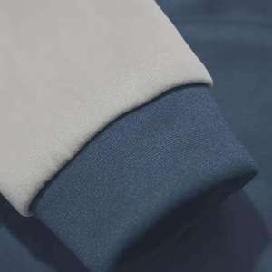 Hombres Gimnasio Chándales Azul Oscuro Boxy Fit Sudaderas Gimnasio Joggers 2 Piezas Chándales para Hombres - Product Image 4