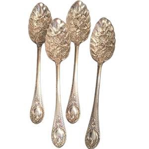 Tenedores de servidor chapados en plata de alta calidad, juego de cucharas de manos de ensalada de Metal, juego de cubiertos, juego de ensalada de Metal de alto estándar de la India - Product Image 4