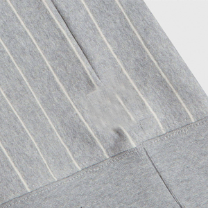 Sweat-shirt unisexe en molleton mélangé de coton gris rayé, pull personnalisé à col rond, streetwear décontracté, chaud, tricot d'hiver - Product Image 4