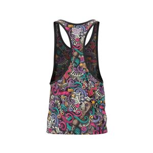 เสื้อกล้ามวิ่ง racerback แบบซับลิเมชันสำหรับผู้ชายเสื้อสายเดี่ยวสีทึบสำหรับใส่ออกกำลังกาย - Product Image 3