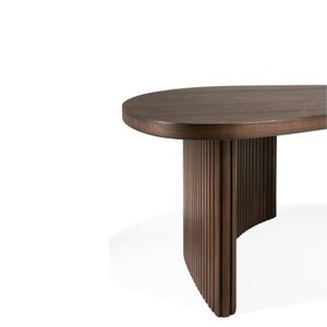 Table basse Boomerang en teck massif, mobilier de salon moderne de haute qualité, rangement, couleur personnalisée pour une utilisation en intérieur - Product Image 4