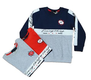 Nueva moda poliéster/algodón tejido cuello redondo sudaderas para bebés niños venta al por mayor Stock Casual niños pulóver ropa espacio - Product Image 4