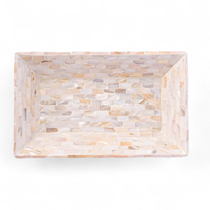 Plateau de service artisanal en nacre, incrustation décorative de coquillages, écologique, naturel, pour la maison et la table, Vietnam - Product Image 2