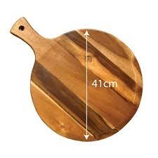 Assiette en bois d'acacia à Grain Portable, Design moderne créatif attrayant pour planche à découper de Steak ou de Pizza - Product Image 3