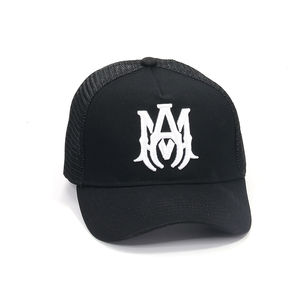 Sombrero de camionero Unisex transpirable e impermeable de malla de ala curvada con logotipo de parche bordado de 6 paneles de alta calidad personalizado 100% algodón - Product Image 5