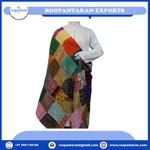 Estola Reversible de Seda y Algodón Kantha de Alta Calidad para Mujer, Hecha a Mano, Cómoda, Estilo Perfecto, en Oferta - Product Image 2