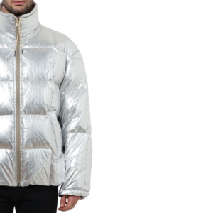 Venta al por mayor personalizado cremallera invierno Puffer Chaqueta brillante elegante a prueba de viento al aire libre Casual impermeable hombres Puffer chaqueta - Product Image 4