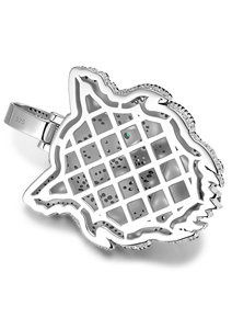 Bijoux Hip Hop en argent personnalisés, pendentif tête de tigre serti de moissanite, plaqué or et rhodium, cadeau unisexe pour fête - Product Image 4