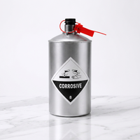 Botol Baja 34.5kg Anti Bocor, Wadah Cairan Berdensitas Tinggi, Flask Logam untuk Pemrosesan Pemulihan Emas Artisanal