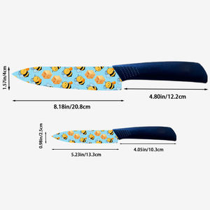 Juego de 3 Cuchillos de Cocina de Cerámica Hechos a Mano, con Hoja de Cerámica y Mango de Plástico, Afilados, Duraderos, Aptos para Lavavajillas, Entrega Rápida, Gran Stock - Product Image 2