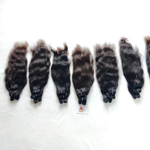 100% ต่อผมมนุษย์สำหรับแต่งผมมนุษย์สำหรับผู้หญิงผมชาวอินเดียสีดำแบบไม่ผ่านกระบวนการธรรมชาติ - Product Image 2