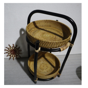 Bandejas de ratán hechas a mano de Vietnam para servir y almacenar en la cocina, cesta organizadora ecológica para el hogar - Product Image 6