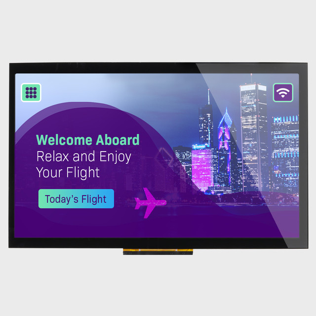 7 Inch Low Power MVA Transflective TFT LCD 1024x600 Resolution with LED Backlight USB-C for E-Reader and Portable Devices