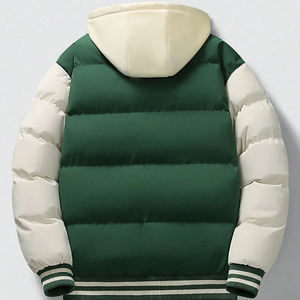 Chaqueta Acolchada para Hombre, Chaqueta de Invierno con Relleno de Burbujas, Logotipo OEM, Talla Grande, Chaqueta Acolchada Negra Personalizada para Hombre - Product Image 4