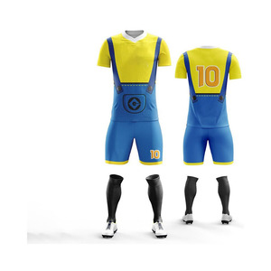 Conjunto de entrenamiento de camiseta de fútbol de secado rápido para jóvenes de talla XS para hombre, kits de equipo deportivo de tela sublimada con nombre personalizado impreso - Product Image 1