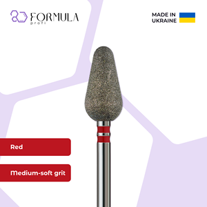 ดอกสว่านเจียรเล็บทรงกรวยปลายมน ขนาด 6.5 มม. สีแดง สำหรับทำเล็บเท้า - Product Image 1