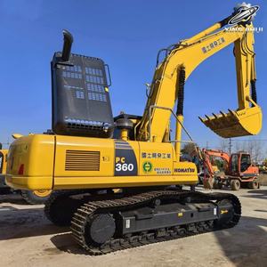 Excavatrice Komatsu PC360 d'occasion, 35 tonnes, godet de 1,6 m³, marque japonaise, originale, grande excavatrice sur chenilles, faible nombre d'heures, certifiée CE, d'occasion - Product Image 2