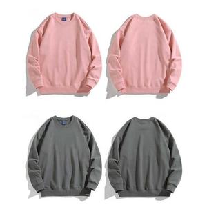 เสื้อสเวตเตอร์ผ้าฝ้ายพิมพ์โลโก้ตามสั่งขายส่ง เสื้อสเวตเตอร์ฤดูหนาวสำหรับผู้หญิง ทรงหลวม คอกลม แขนยาว สีพื้น - Product Image 3