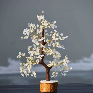 ต้นควอทซ์คริสตัลธรรมชาติสีใสสำหรับตกแต่งบ้านคริสตัลฮวงจุ้ยคริสตัลรูปต้นอัญมณีอินเดีย - Product Image 5